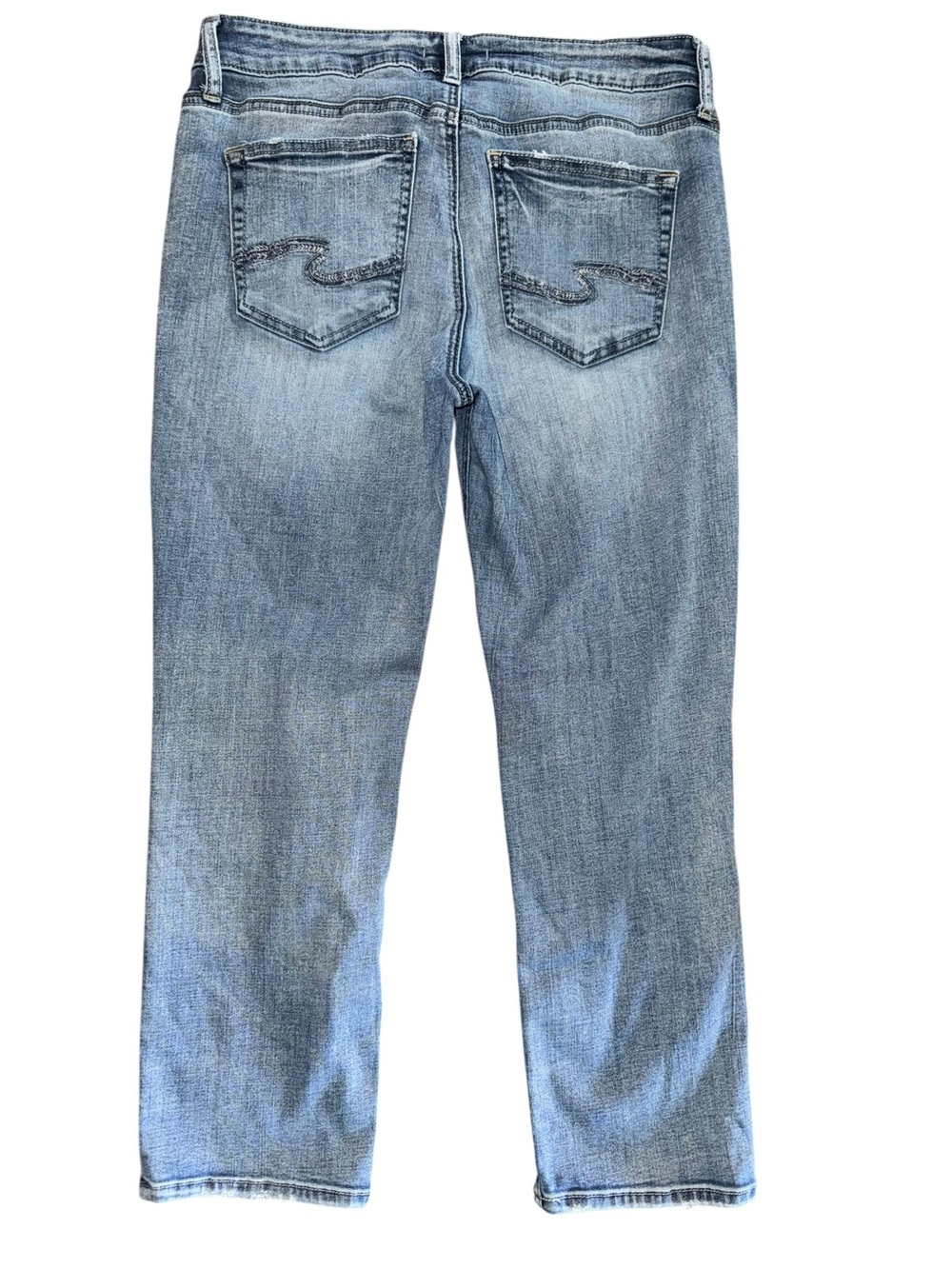 Silver Jeans Co. Suki Capri Jeans Women’s 31 Light Wash Stretch Mid Rise